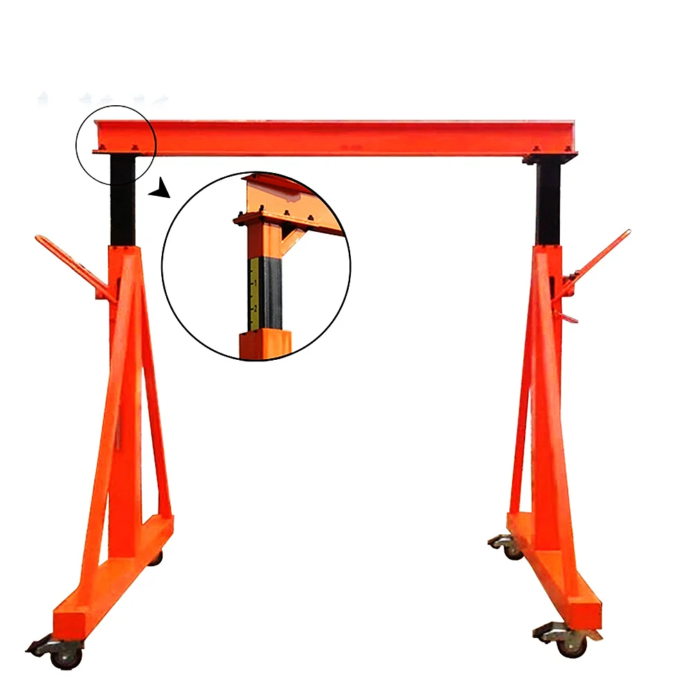 1 Ton Motorized Free Move Electric Small Gantry Crane with Chain Hoist