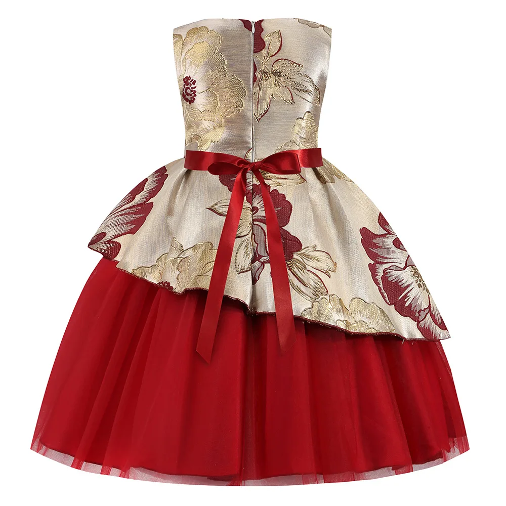 Formal Wholesale High-end dress wedding dress princess dress for festival party for 2-12 years old girls