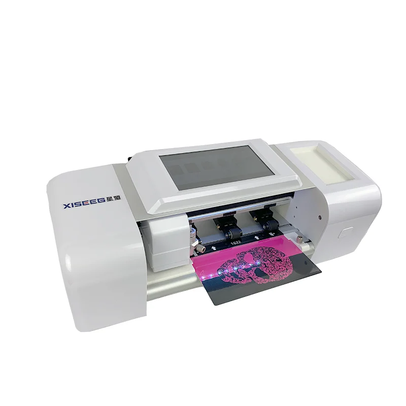 mobile cutting back skin machine vinyl print and cut plotter protection film cutting machine atm machine film screen protector p