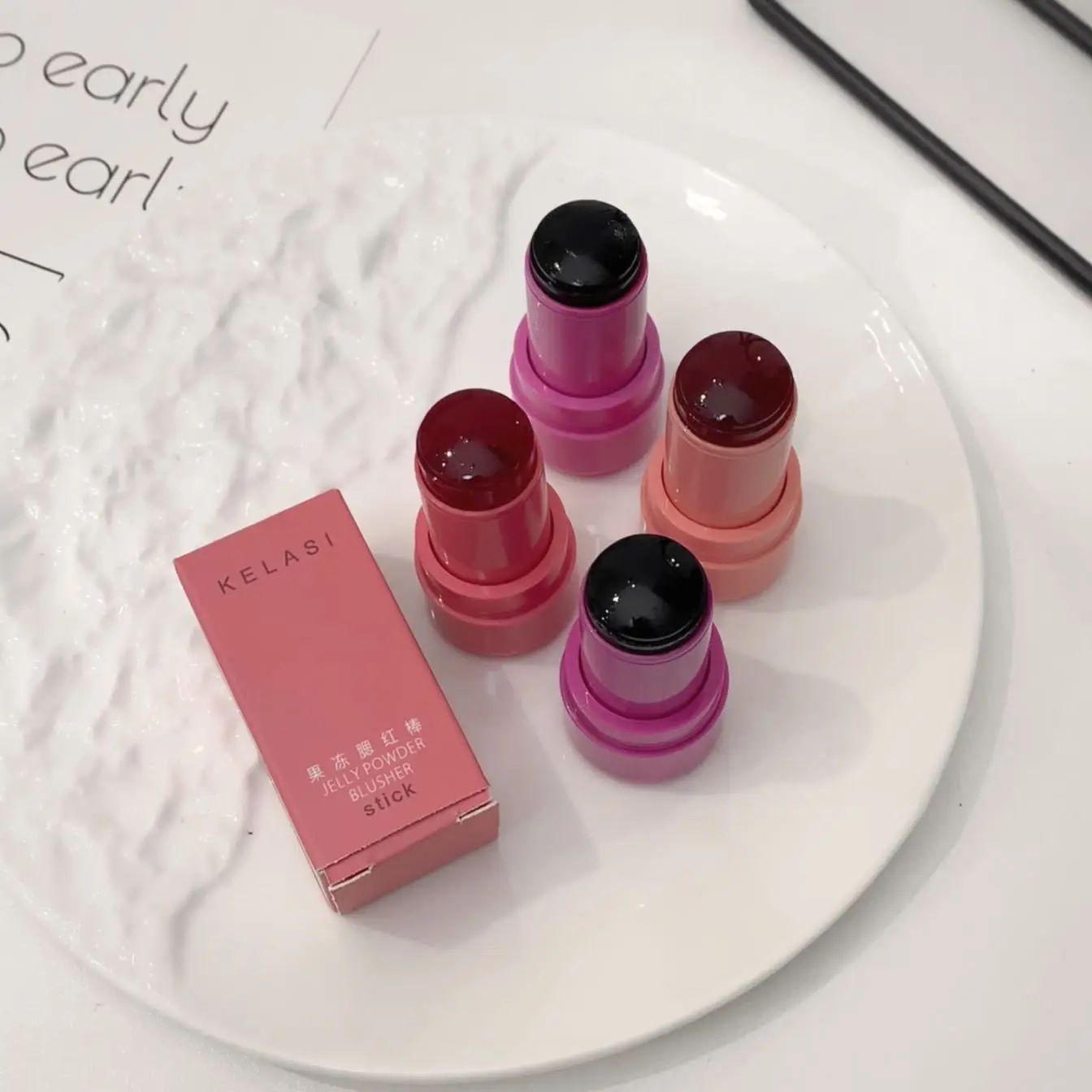 Lightweight Moisturizing Soft Jelly Cruelty Free Waterproof Vegan Blush Tint Custom Logo Cheek Mineral Blush Stick Packaging