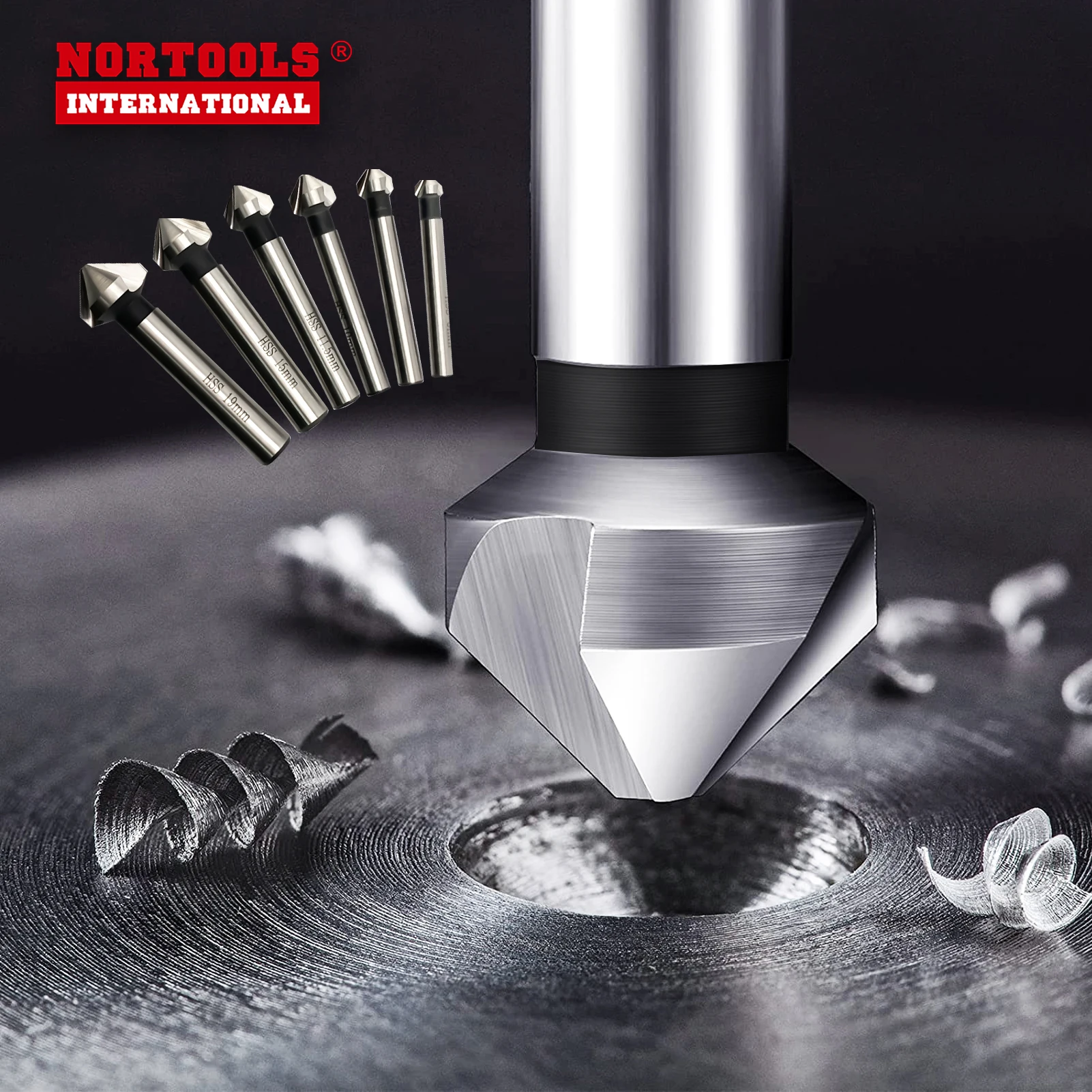 3 Flute HSS Countersink Drill Bit Counterbore For Metal Drilling