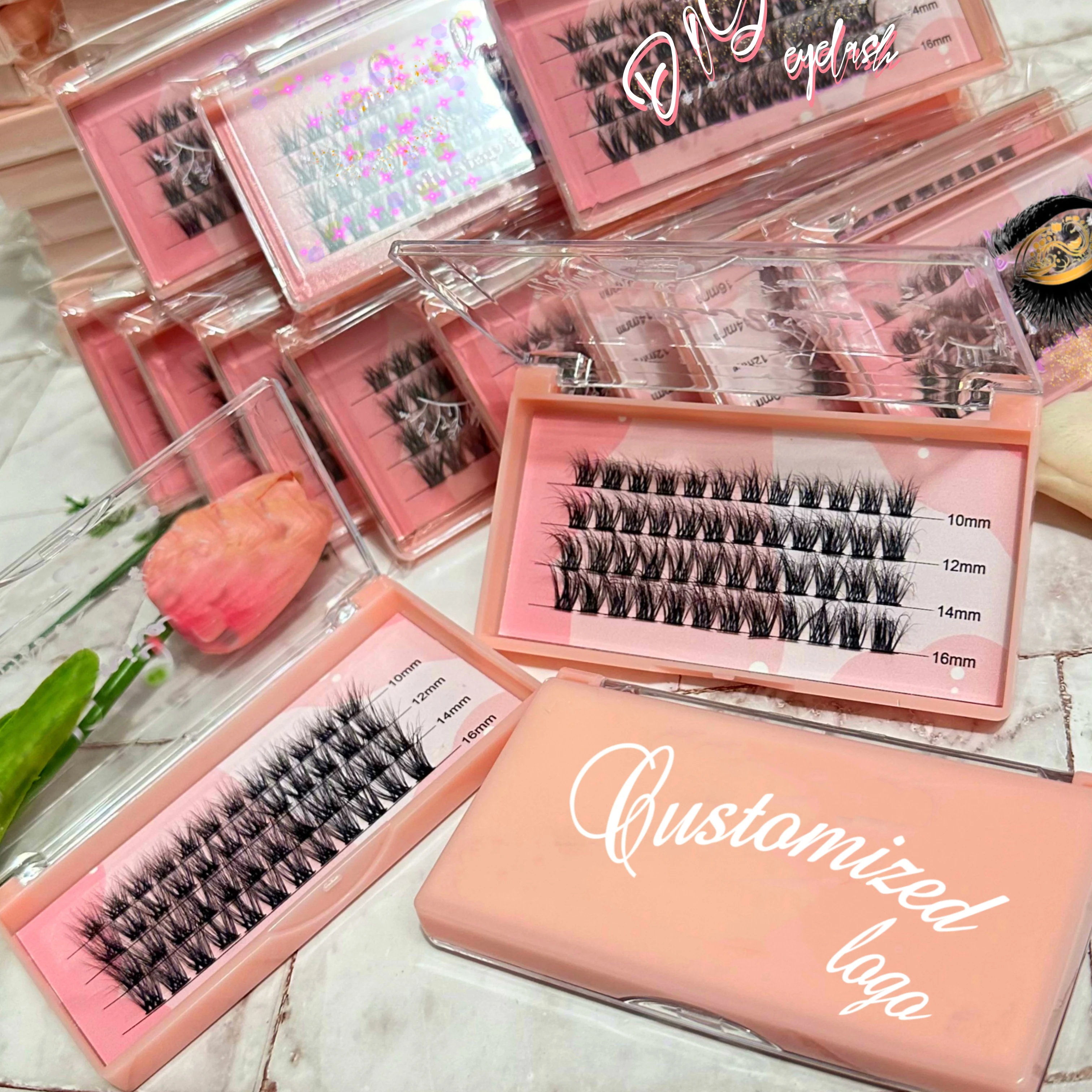 Lash clusters diy segment lashes Natural look eyelash extension Easy fan eyelash D curl 3d cluster DIY cluster lashes