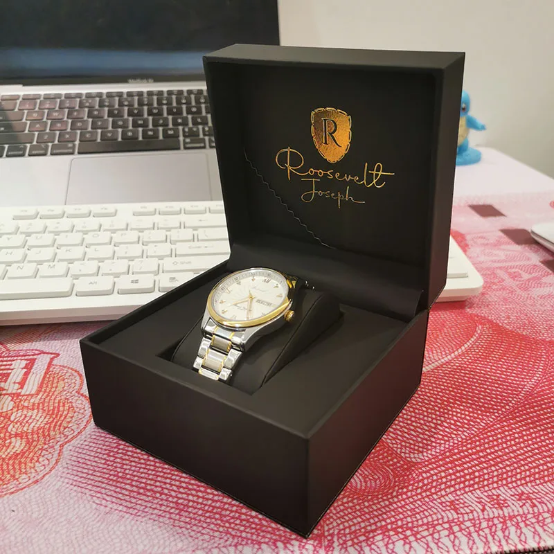 
Custom logo watch box dongguan crown win gift box packaging watches eva watch band case 