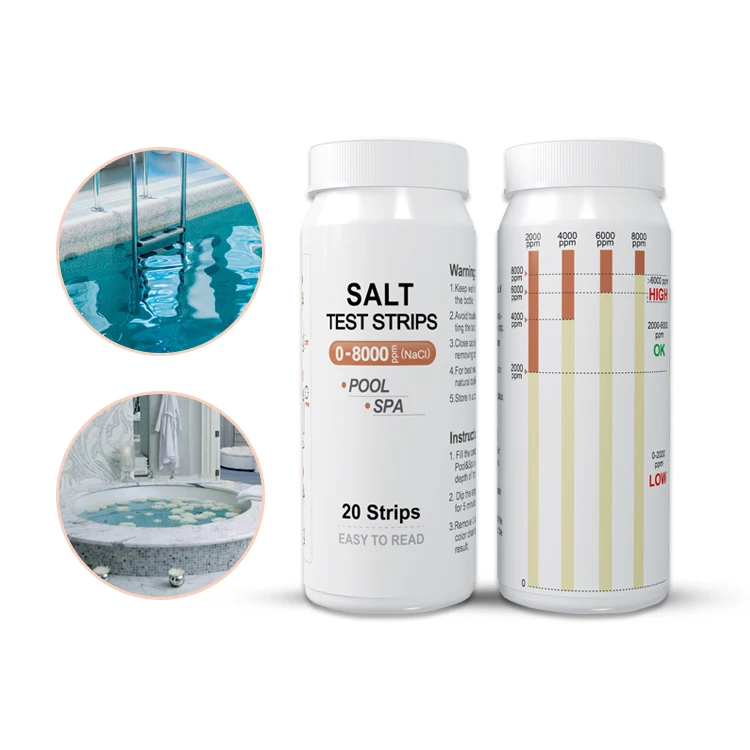 Salt test strips NaCl swimming pool testing strips sodium chloride pool test strips