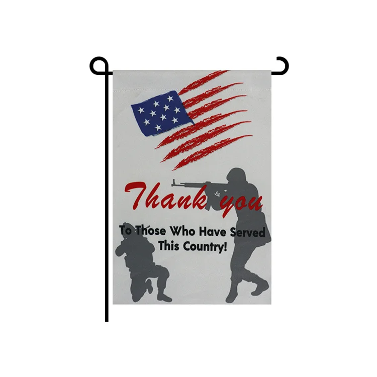Thank You Military Service Patriotic House Flag Memorial Veterans Day Us Garden Flag