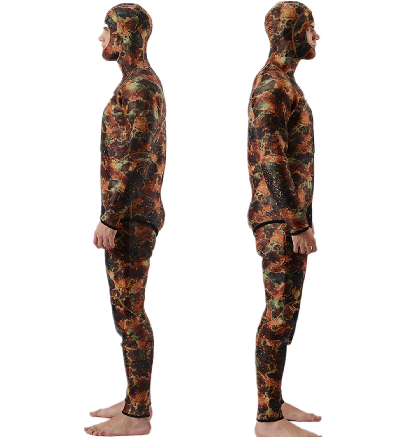 5mm camo Amazon Spearfishing Wetsuit Diving Suits Hood Wetsuits