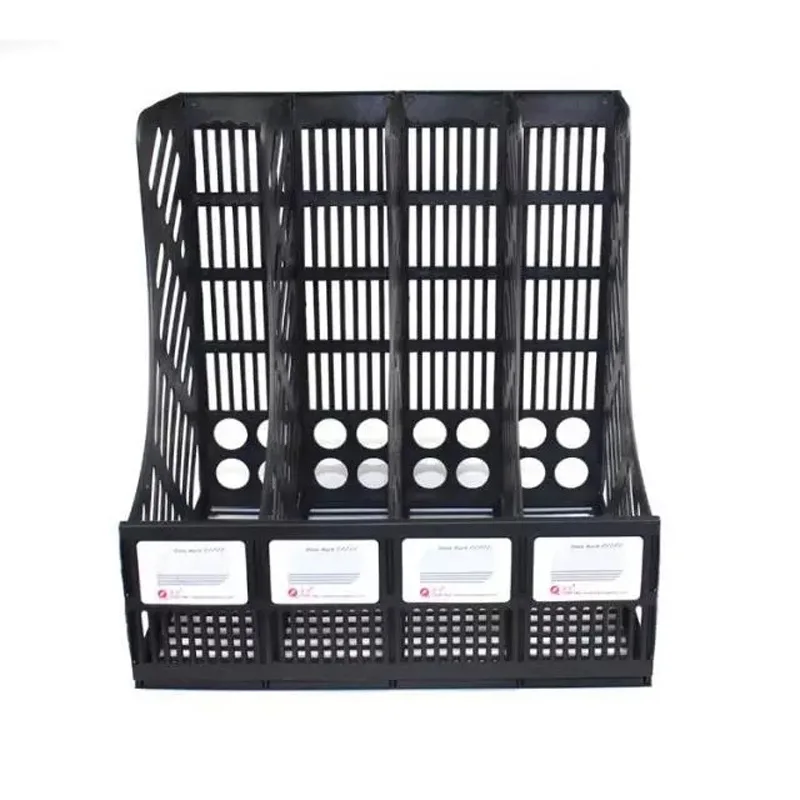 Office supplies plastic file rack desktop storage quadruple document rack A4 Office file File column