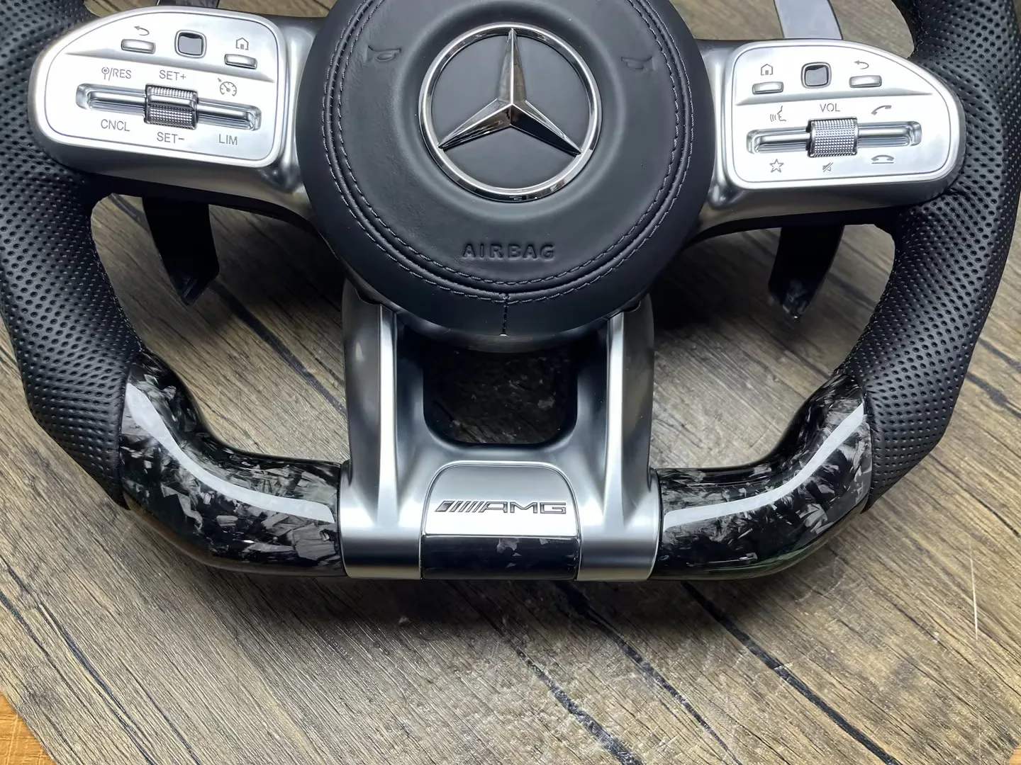 Углеродное волокно Автомобильное рулевое колесо для Mercedes Benz W205