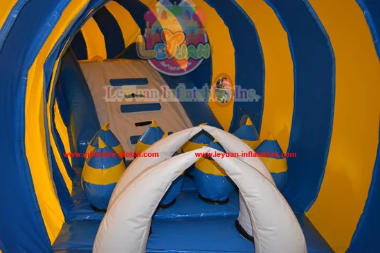 10M x 10M Worm Inflatable Tunnel Obstacle Course For Sale