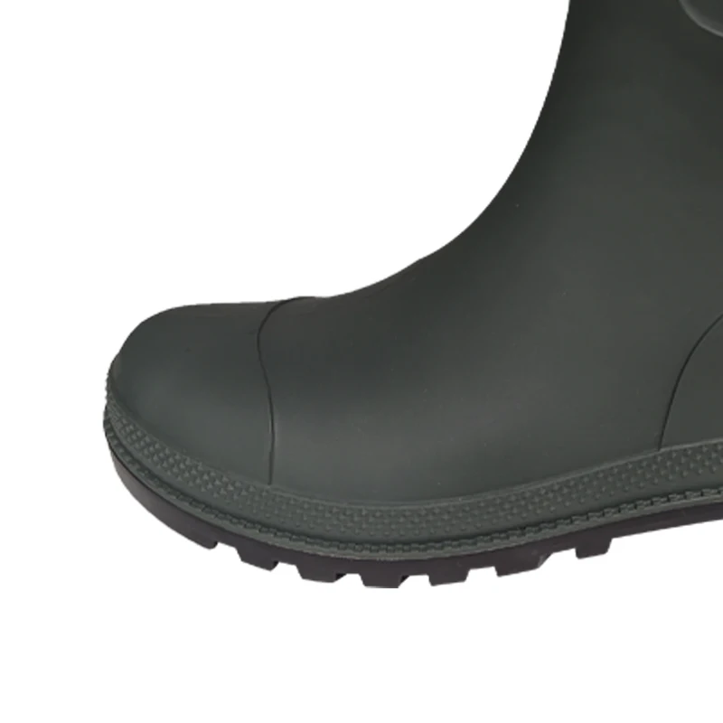 Wholesale Factory Safety Rain Boots Unisex Anti-slip Green Rain Boots PVC Waterproof Garden Rain Boots For Men Women