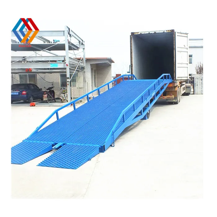 6T 8T 10T 12T 15T Mobile manual dock leveler truck unloading platform forklift container loading dock ramp