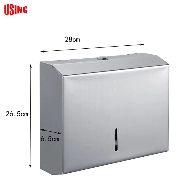 Toilet paper dispenser Stainless steel  paper towel dispenser Z Fold  bathroom Tissue manual toilet paper dispenser with lock