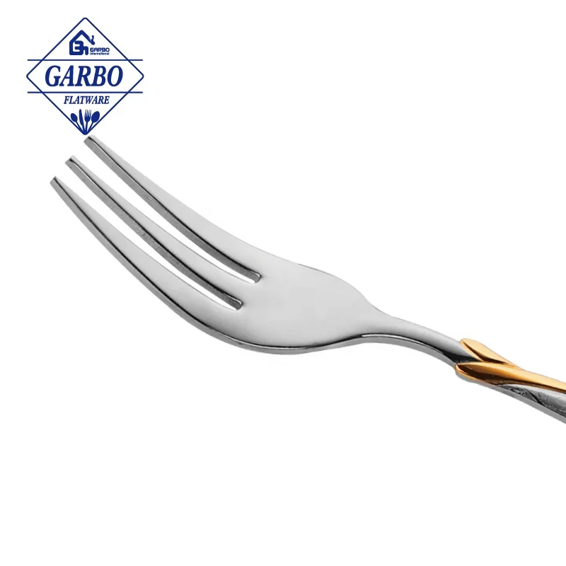 430 18-0 High quality Polished Engraved Gold Painting Handle Stainless Steel 201 Material Middle East Hot Sales Dinner Spoon