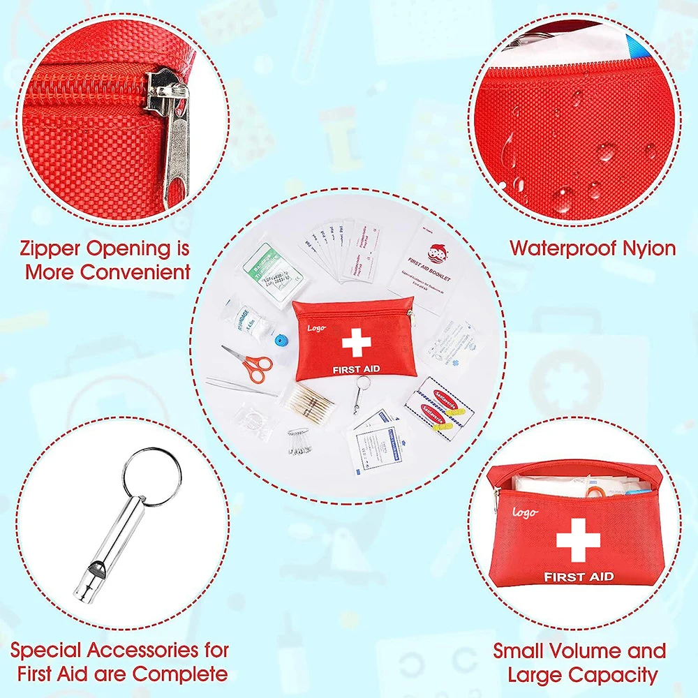 Hot selling Mini Emergency Kits for Car, Basic Outdoor Essentials Survival Trauma Kit Bag, Small Travel Medicine Kit for Home