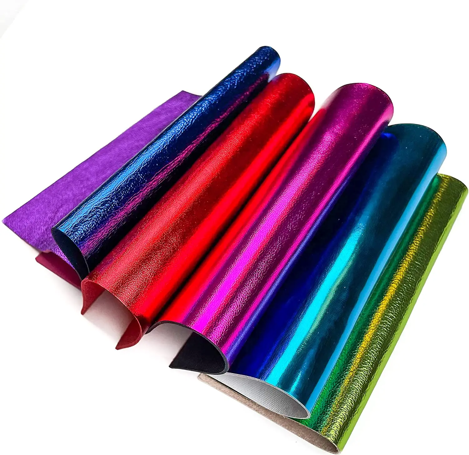 Leather Scraps Bright Metallic Leather: Pre-Cut Genuine Leather Sheets for Crafts 5x5In/ 12x12cm