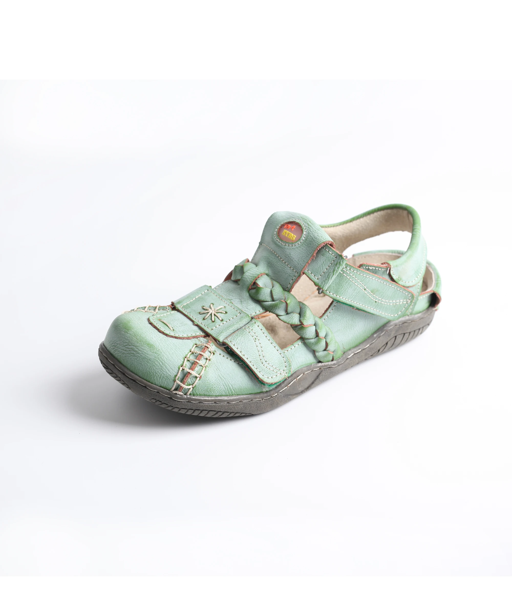 2022 New Casual Ladies shoes Bead Studded Detail  Sandals Buckle Strap Peep Toe Thick Bottom Women Flat Sandals