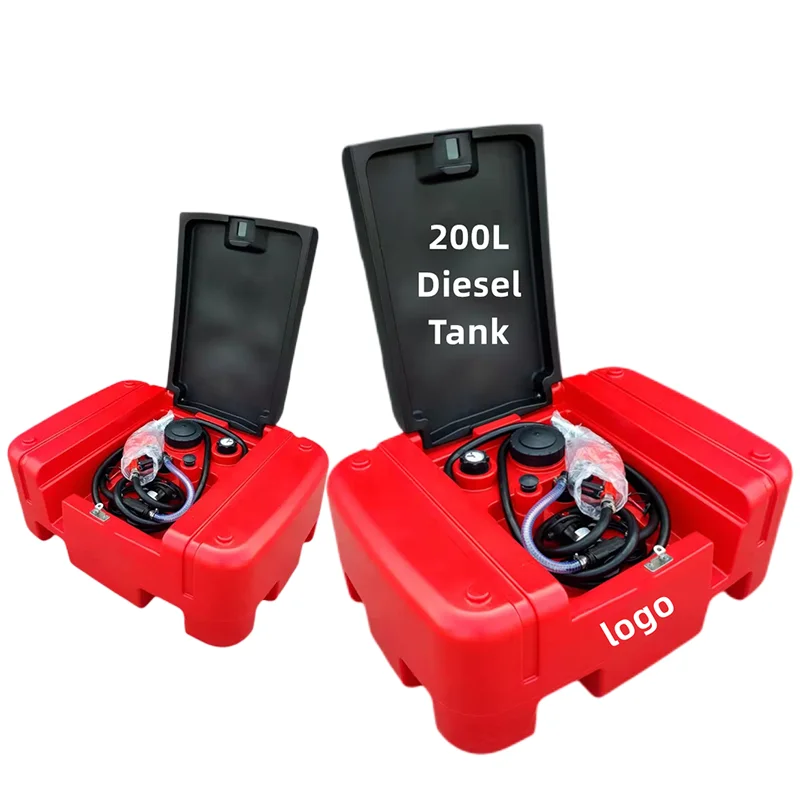 200L Fuel Caddy Tank Fuel Gasoline Diesel Transfer Storage Tank Gasoline Petrol Fluid Diesel With Pump Petrol Tanks Oil Barrel