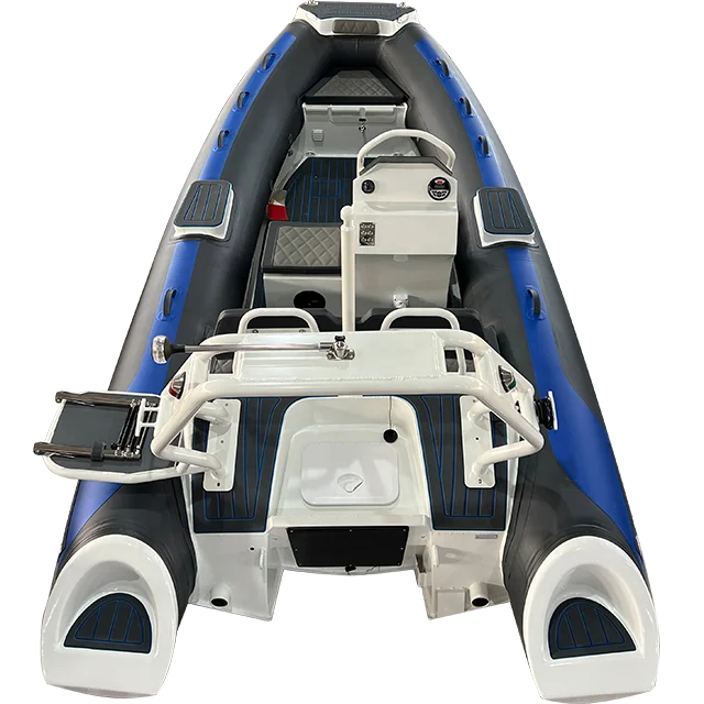 Aluminum hull 12-person rib inflatable boat aluminum rib semi-rigid inflatable boat with motor for sale from weihai