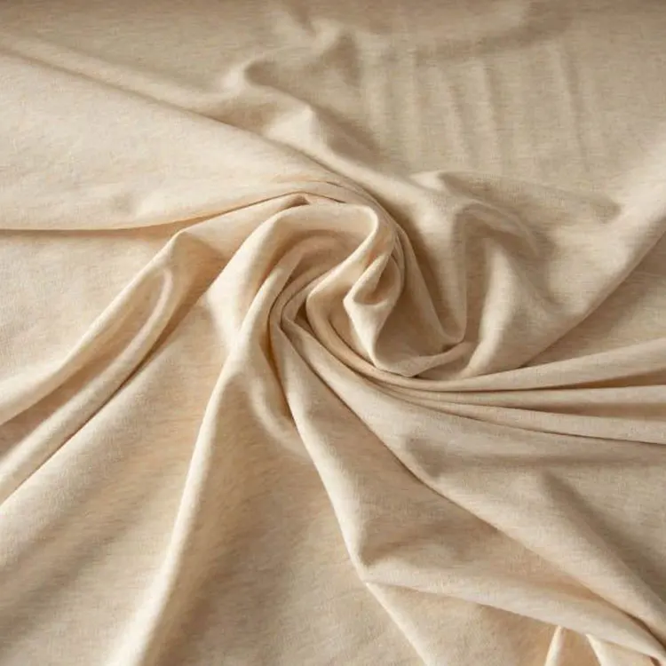 Lightweight thin hemp warm stretchy french terry fabric by the yard for sweatshirts hoodies knitted jersey cotton fabric