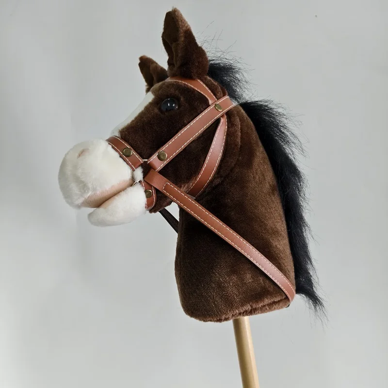2024 Wholesale Hot Style Customize Lovely Plush Horse Ride On Sticks Hobby Horse Stick Custom Plush Toys