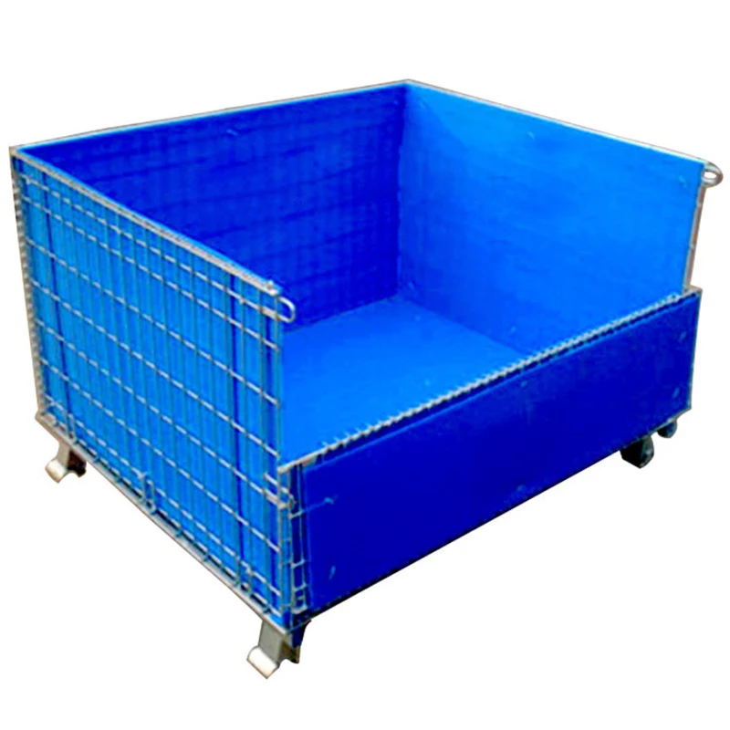 Warehouse wholesale folding galvanized iron welded pet preform panels metal wire mesh metal cages bin