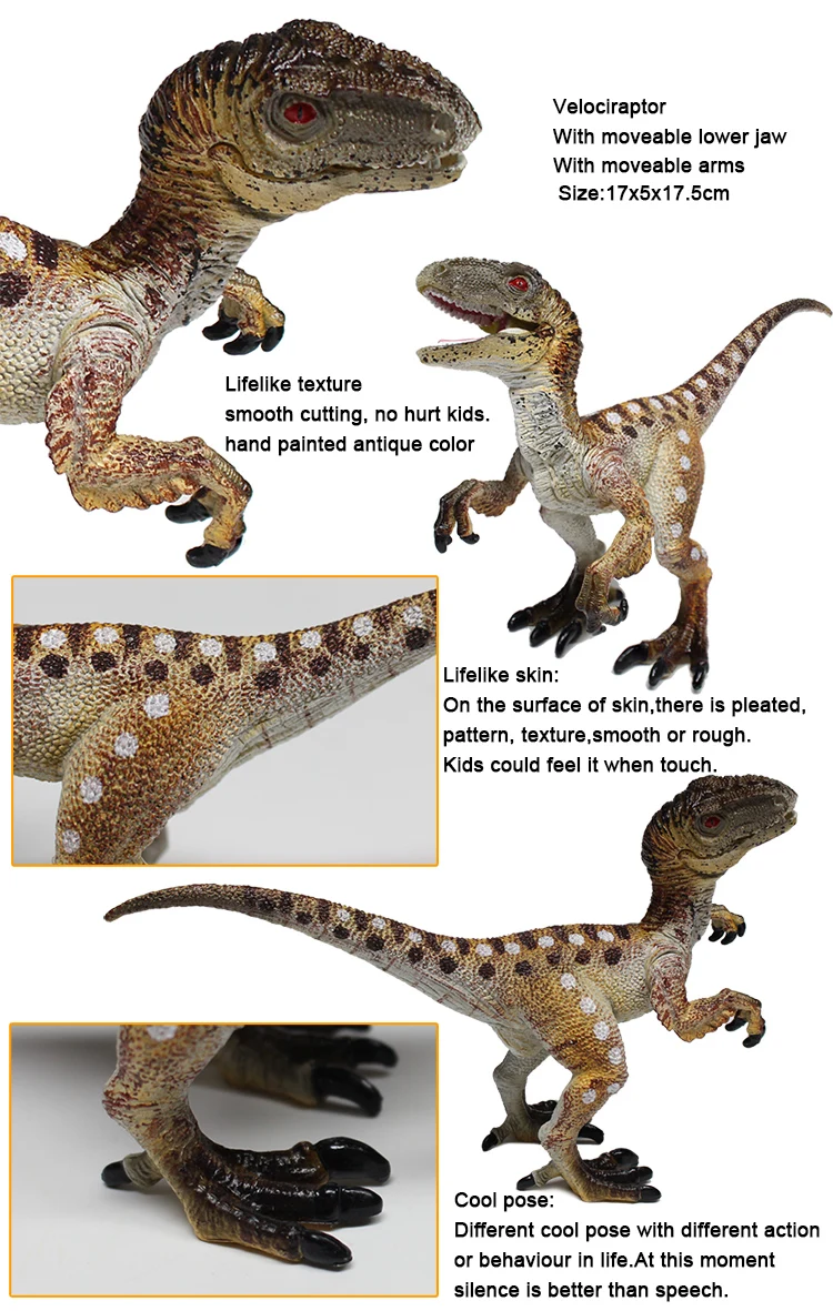 Table Figurines Pvc Toy Velociraptor Dinosaur Model