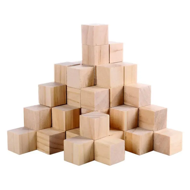 unfinished wooden educational block toys wood building blocks custom