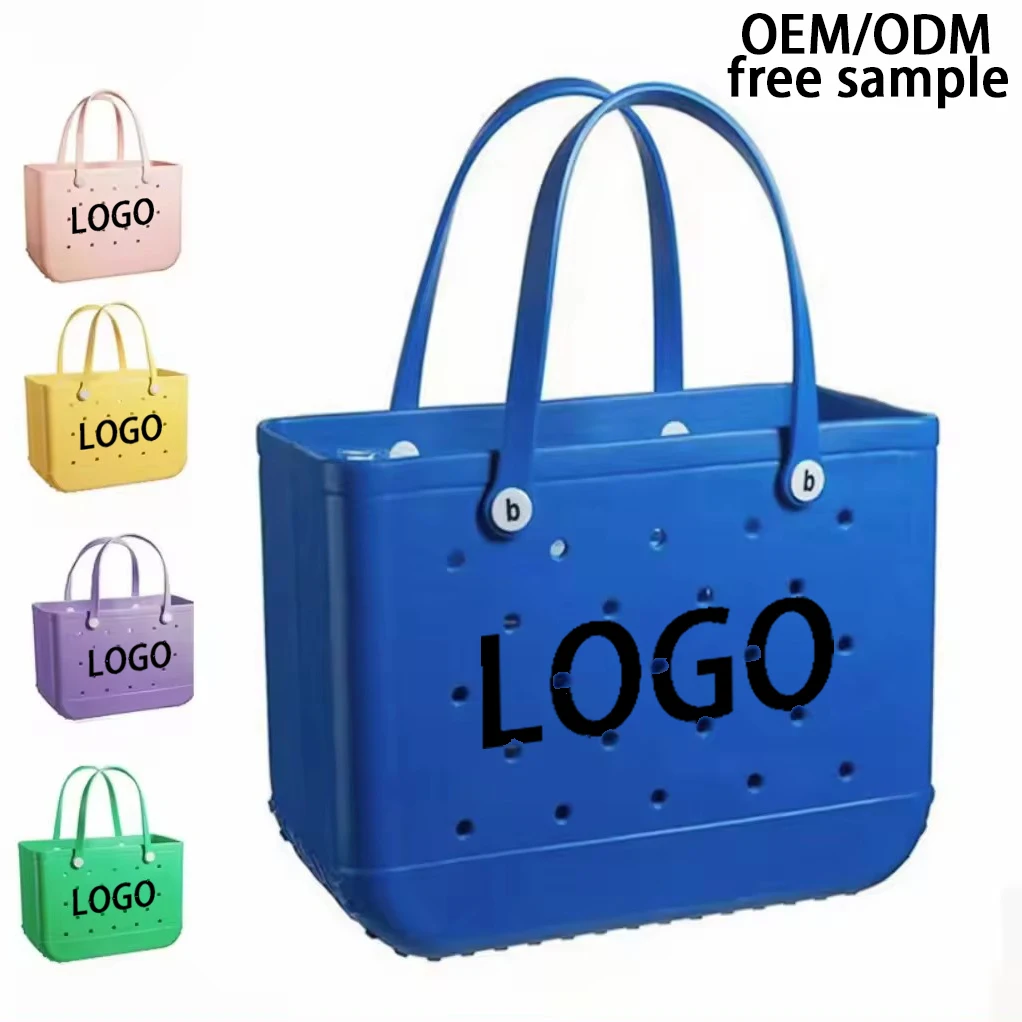 2025 Factory Customized Women Summer Beach Bags Fashion Shopping Tote Shoulder Bag Waterproof Eva Handbag 36*12*31CM