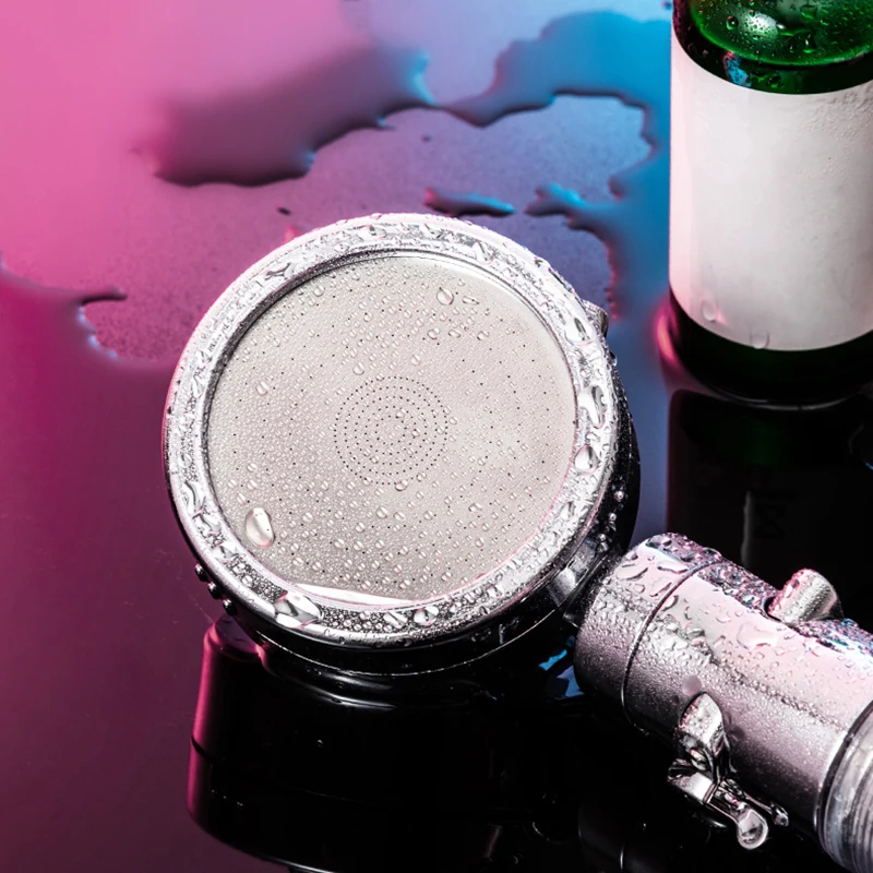 Multifunctional Abs Vitamin C Filter Water-saving Shower Head, White Shower Hand-held High-pressure Shower Head