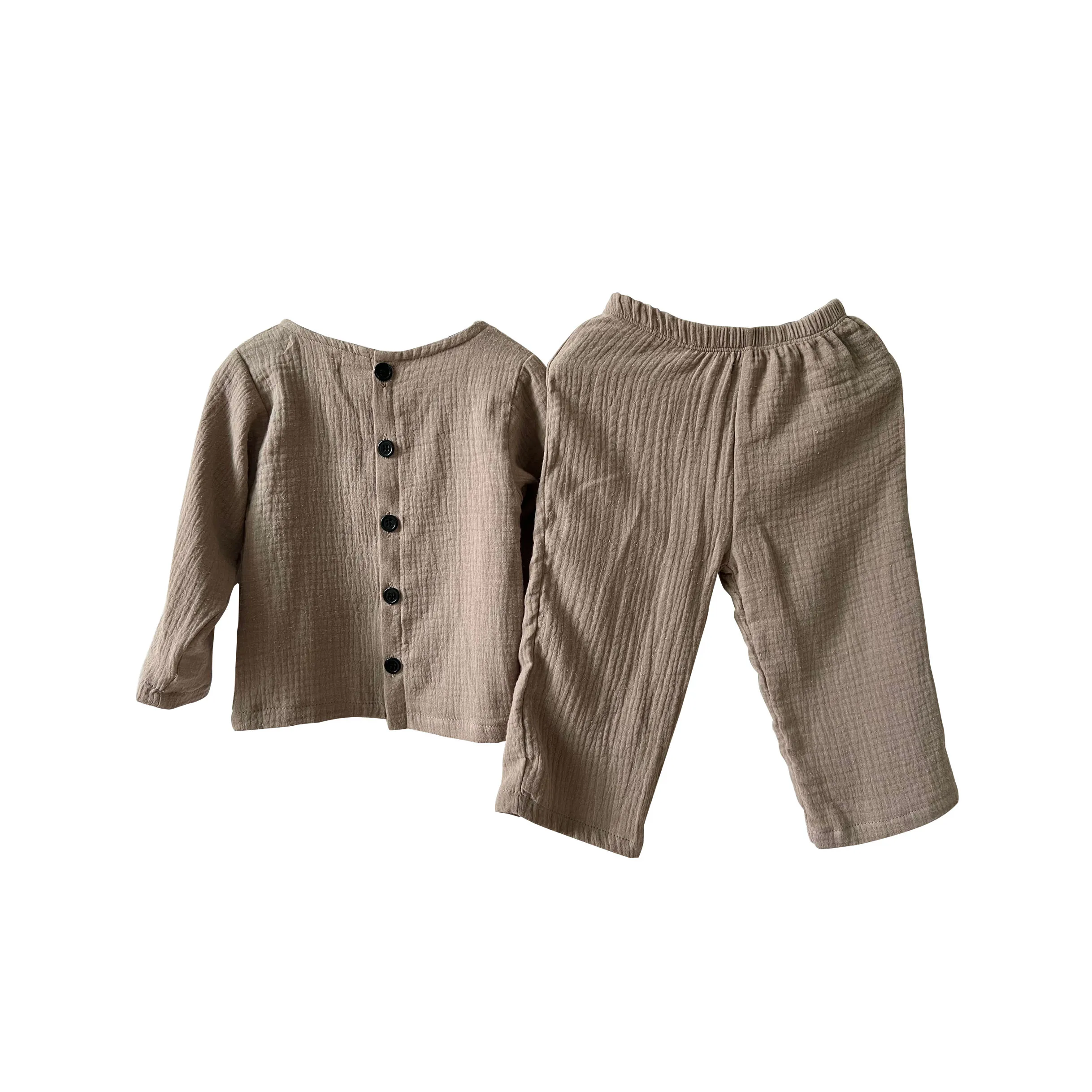 Australia Muslin Kids Double Gauze Children Clothing t-shirt Pants Summer Baby Clothes set Toddler Outfits