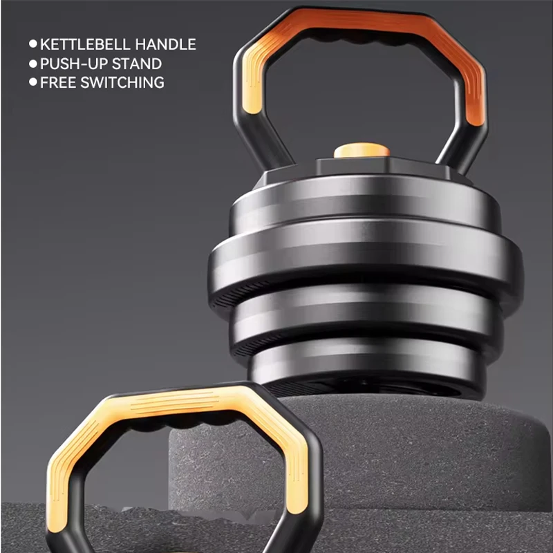 XD Custom logo 3-in-1 free weights bodybuilding dumbbell barbell kettlebell set 10-40kg adjustable dumbbell sets