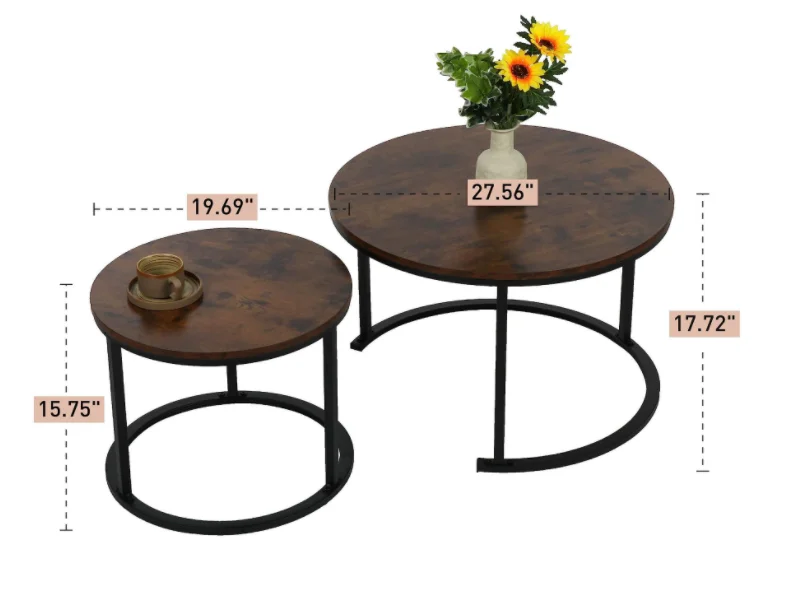 Wood mdf material Top Wrought Iron Minimalist Office Home Living Room Furniture Luxury Coffee Table old fashion