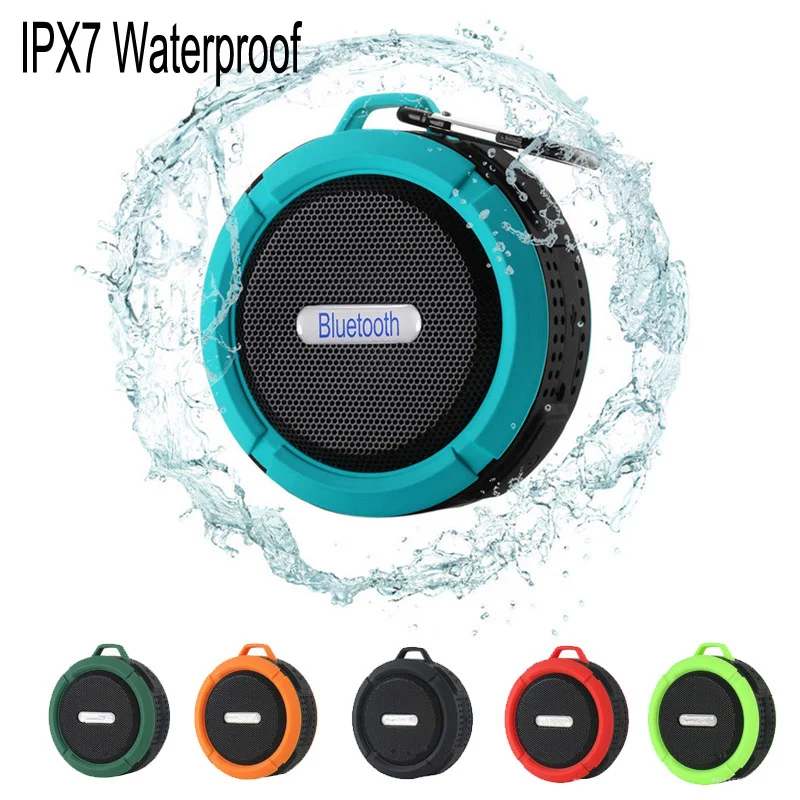 C6 Waterproof Outdoor Blue tooth Speaker TF Wireless Music Loudspeaker Portable Speakers Shower Speaker For Bike/Bathroom