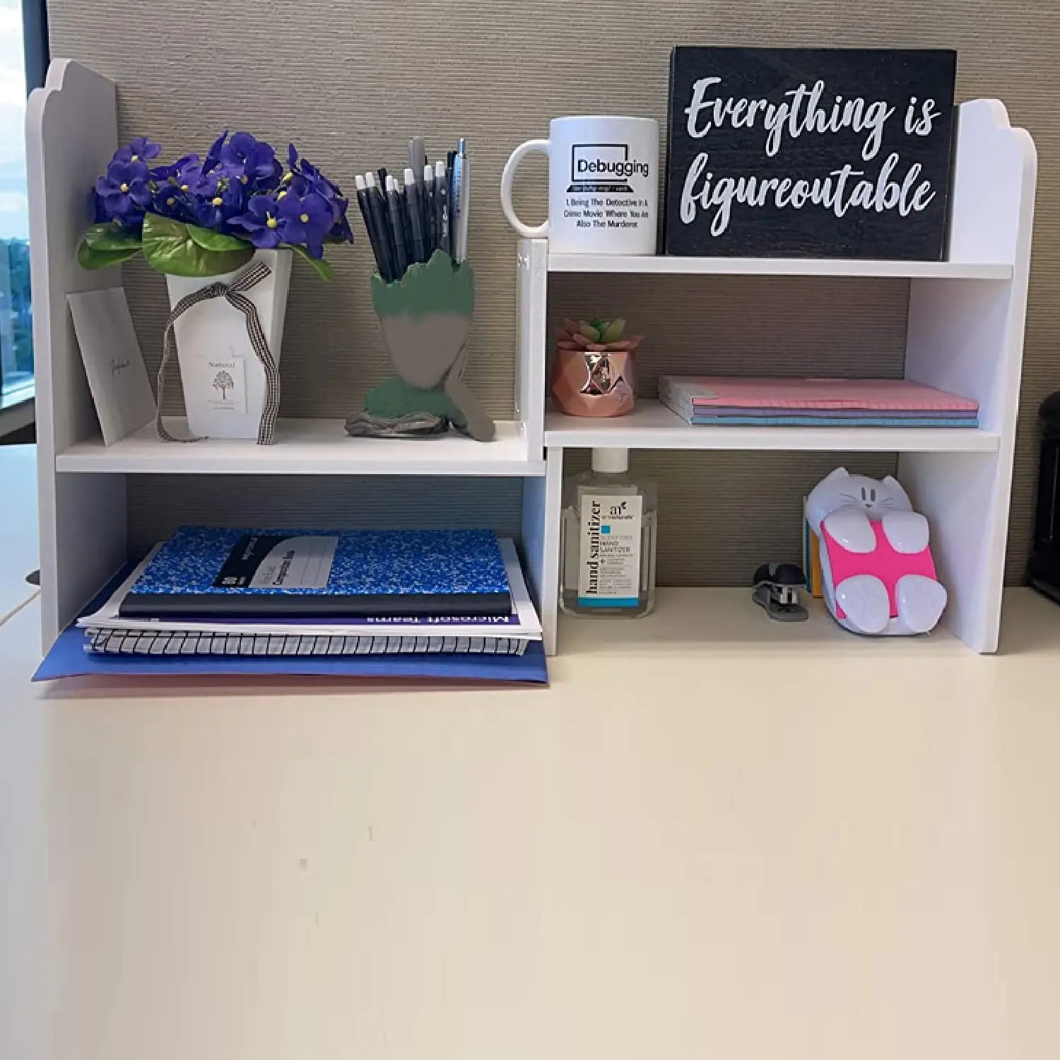 New Innovation Modern Style Small 5 Shelf Bookshelf For Desktop Storage, Mini Cute Office Desk Shelves