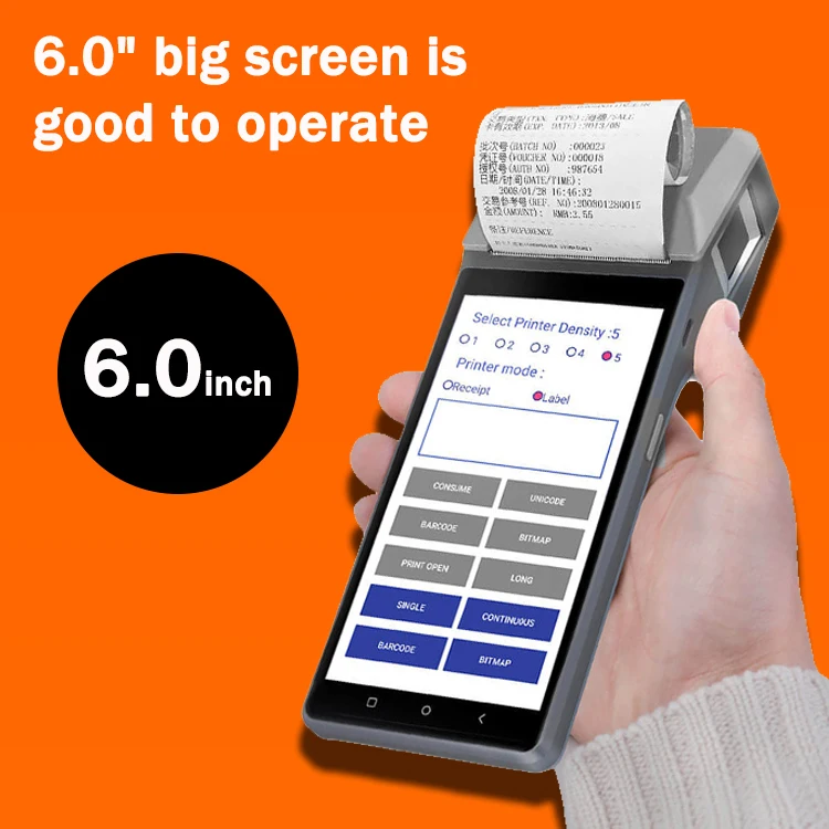 Loyverse Pos 4G Wifi мобильный розничный Android POS-терминал системы с 58 мм чековый принтер QR-сканер Z300 стандарт