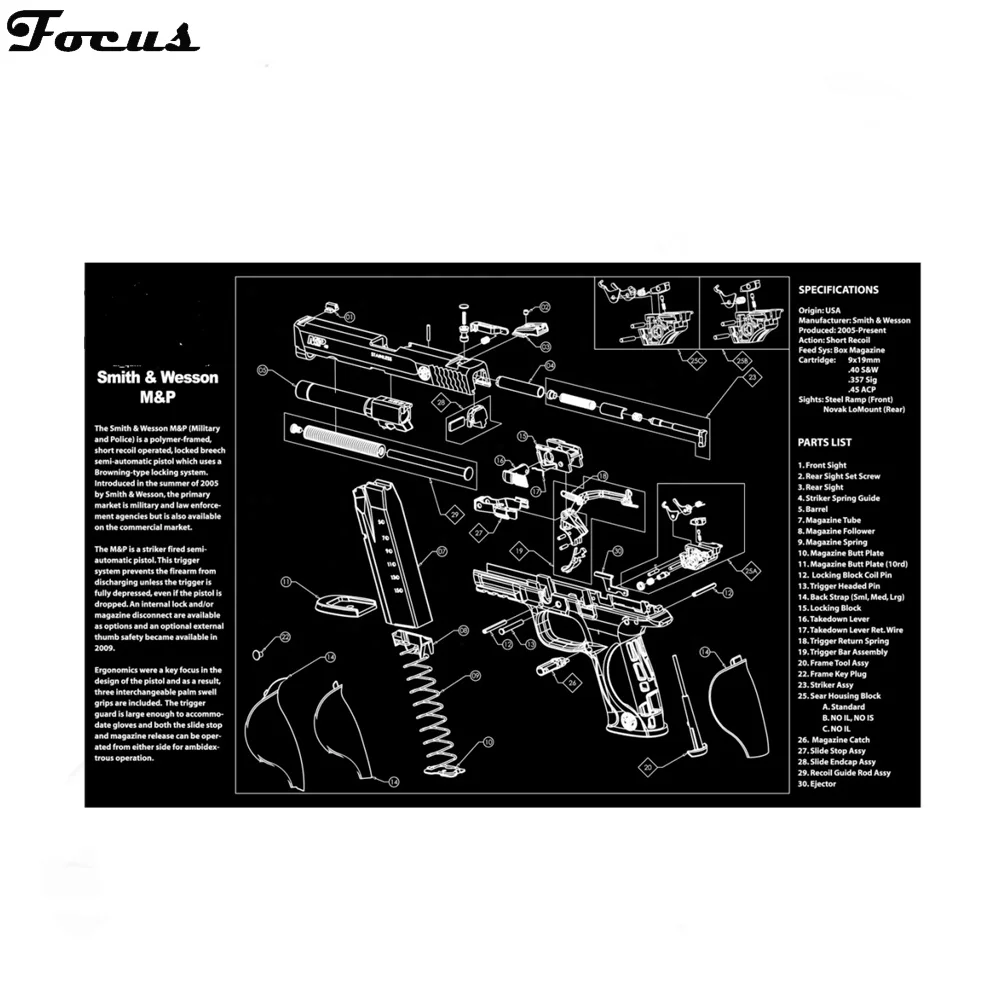 Gun Cleaning Mat Custom Logo Tactical Parts Accessories