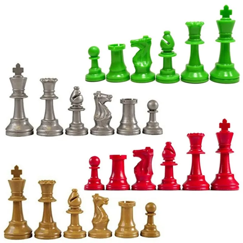 97mm color bright large european standard taunton tournament chessmen plastic staunton chess pieces chesspiece