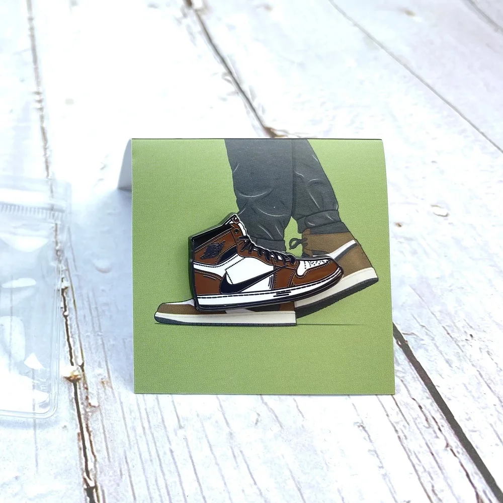 Personazied gifts pink silver black rose gold manufacture custom logo lapel hard enamel shoe jordan sneaker pin