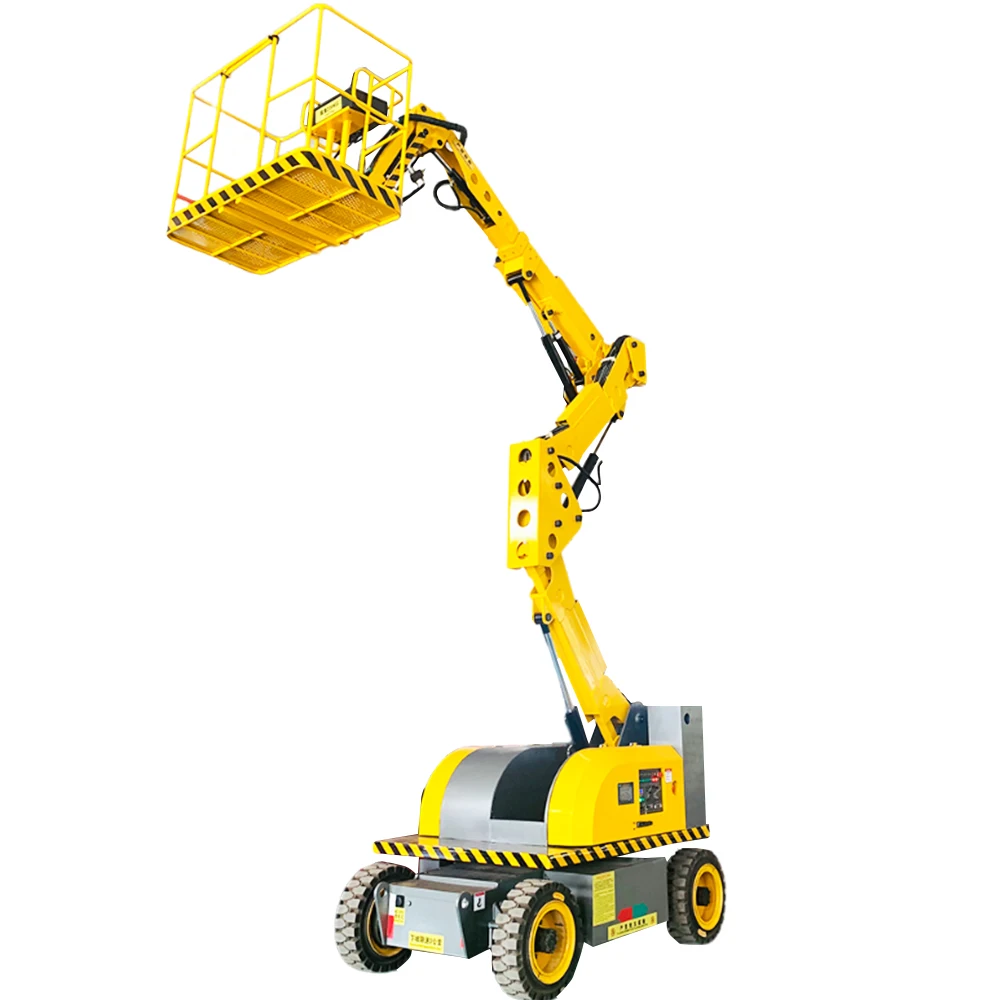 10 to 22 Meter Electric Crank Arm Lift Boom Lift Working 360 Degree Rotating Basket Curved Boom Arm Man Lift