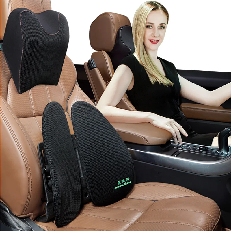 New Relaxing Car Seat Lumbar Cushion Back Brace Car Seat Chair Cushion Massage Back Cushion Pad Support Office