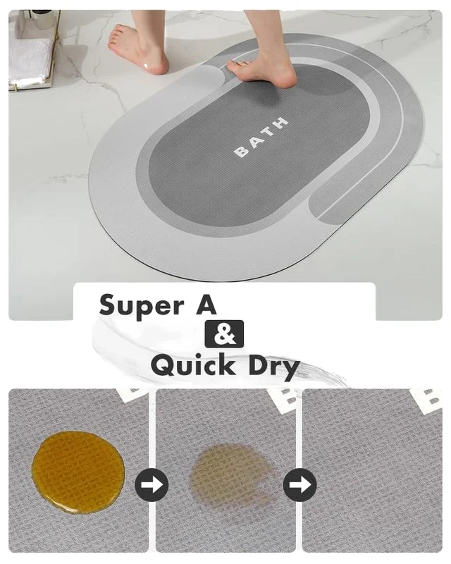 Christmas Carpet Brands Friendly Anti Non Slip Fast Absorbent Quick Dry Fast Fast Drying Floor Mat in the Bathroom