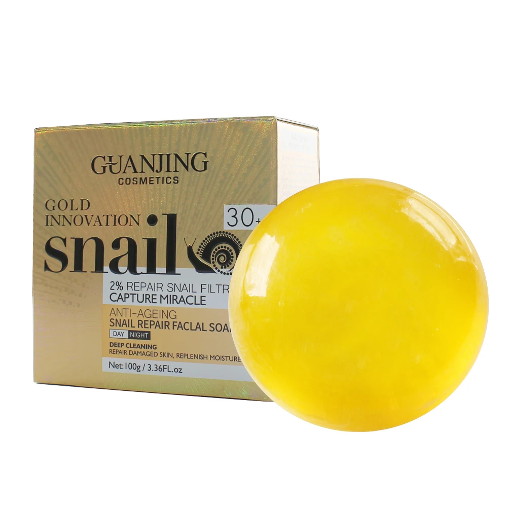 
100g Skin Care Moisturizing Anti Aging Deep Cleansing Repair Anti Acne Snail Repairing Face Soap 