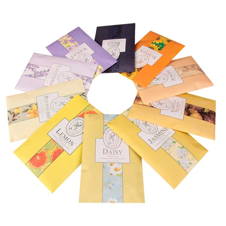 Wholesale Aroma Vermiculite Stone Scented Sachet Home Room Wardrobe Air Freshener Bag Fragrance Envelop Sachet