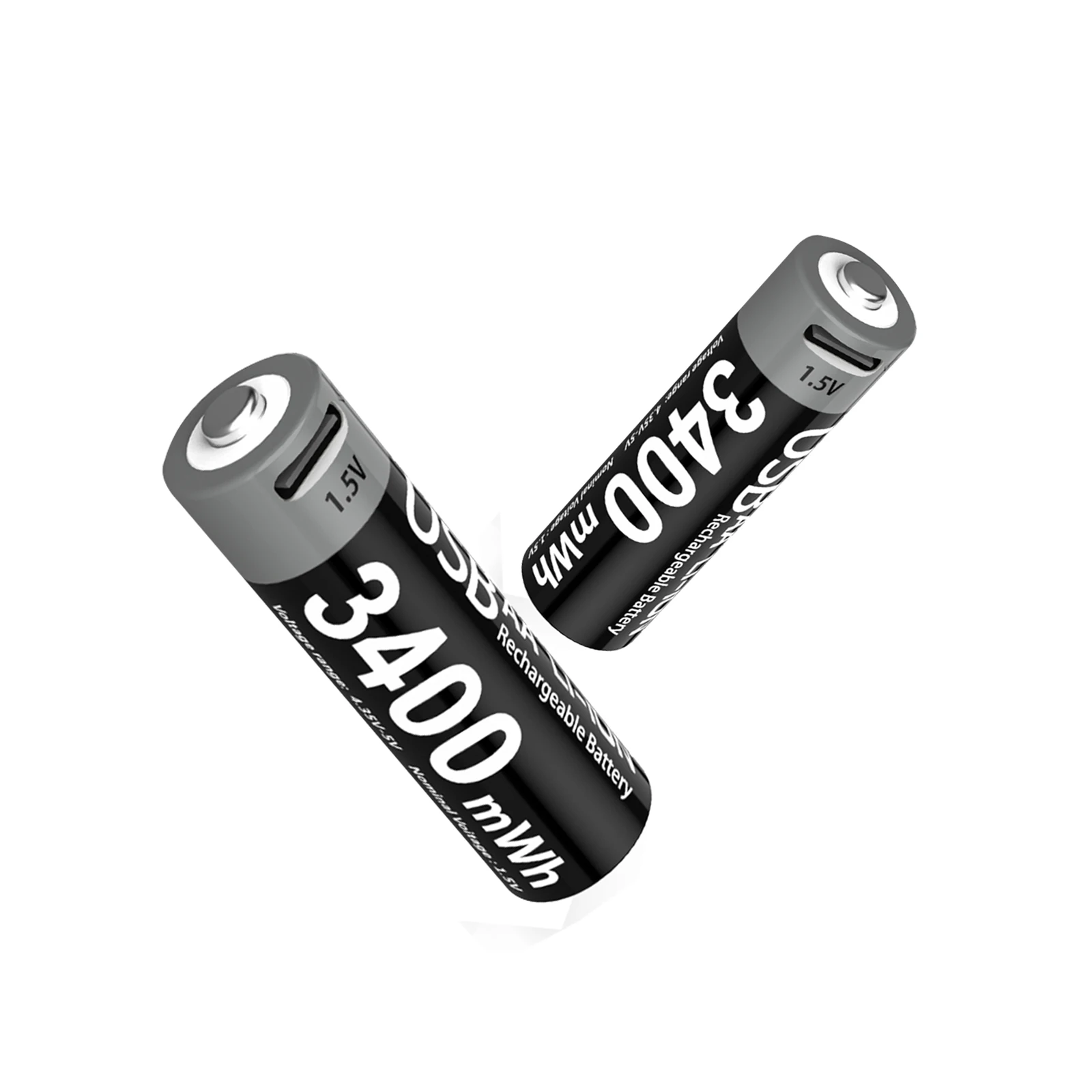 A large capacity AA 1.5V 3400mWh for toy smart lock small appliances can be USB-rechargeable lithium-ion battery
