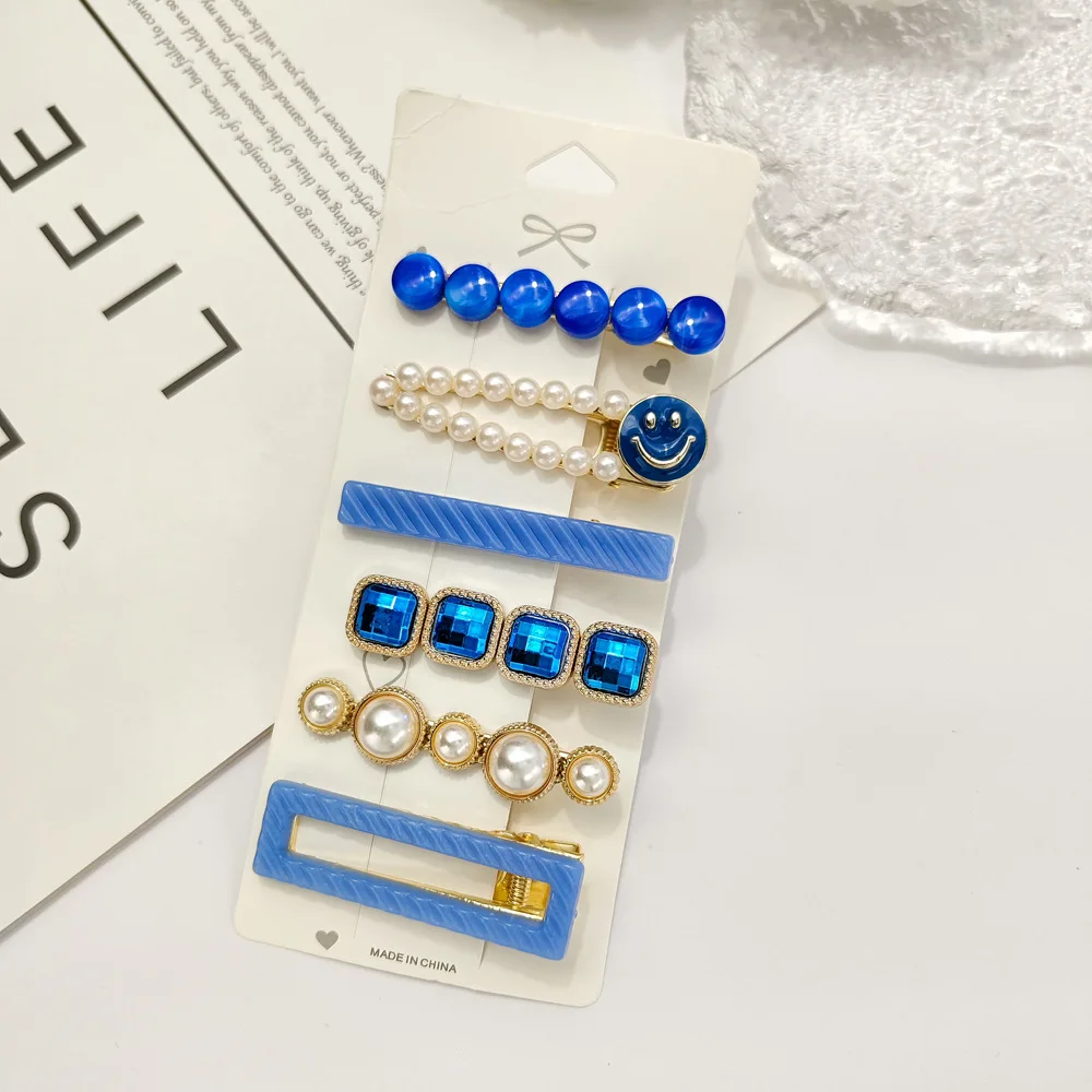 2024 New Designs Girls Hair Clips Pearl Hair Bobby Clips set hair accessories