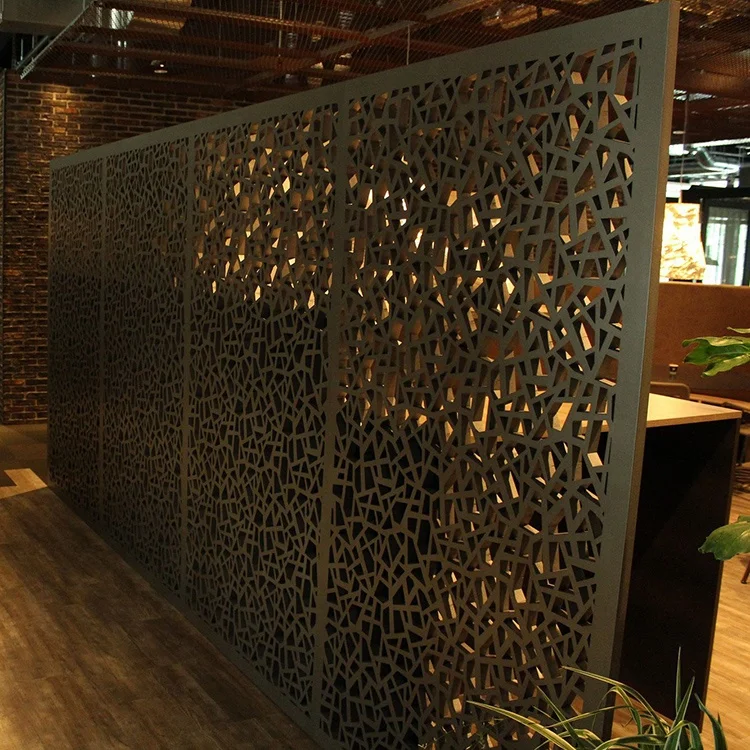 Custom Laser Cut Aluminum Panels Decorative Partition Room Divider Office Room Divider Folding