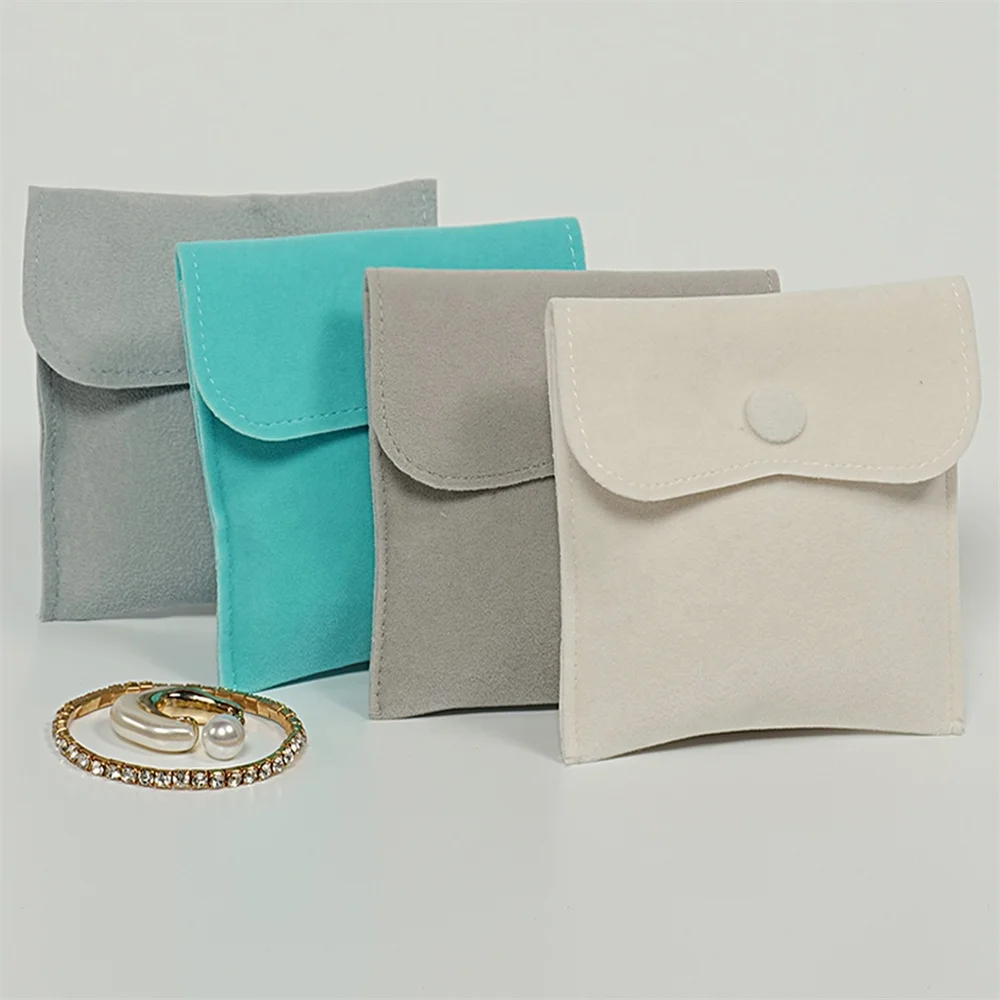 YCX Hot Sale Microfiber Jewelry Packaging Pouch And Box 9*9CM Custom Logo Suede Jewellery Pouch bag For Gift Packaging