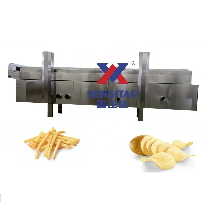 Industrial fried potato chips frozen potato production line China automatic slice potato and banana chips making machine