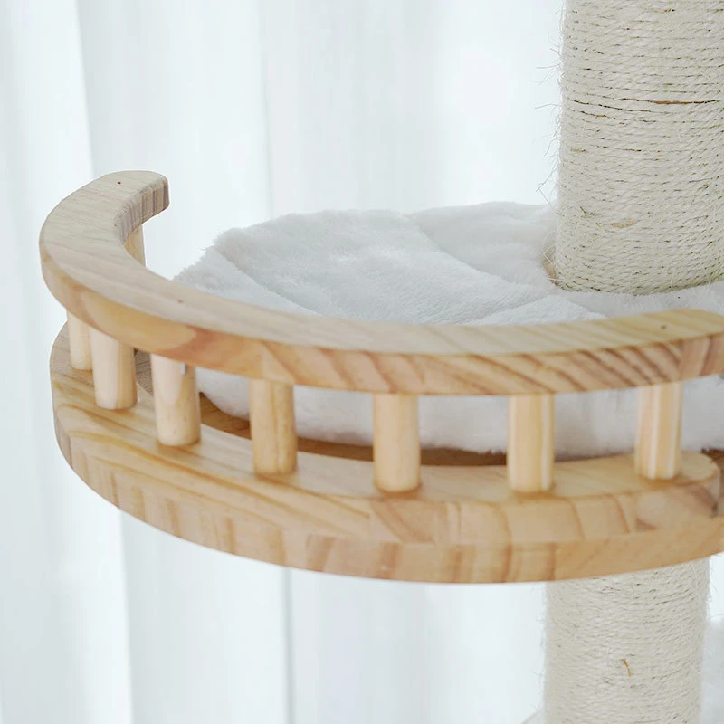 Relaxlines 4 Layer Cat Tree Sisal Castle Large Climbing Scratch Pet Scratcher Wood Condo Furniture Tower Cat Tree