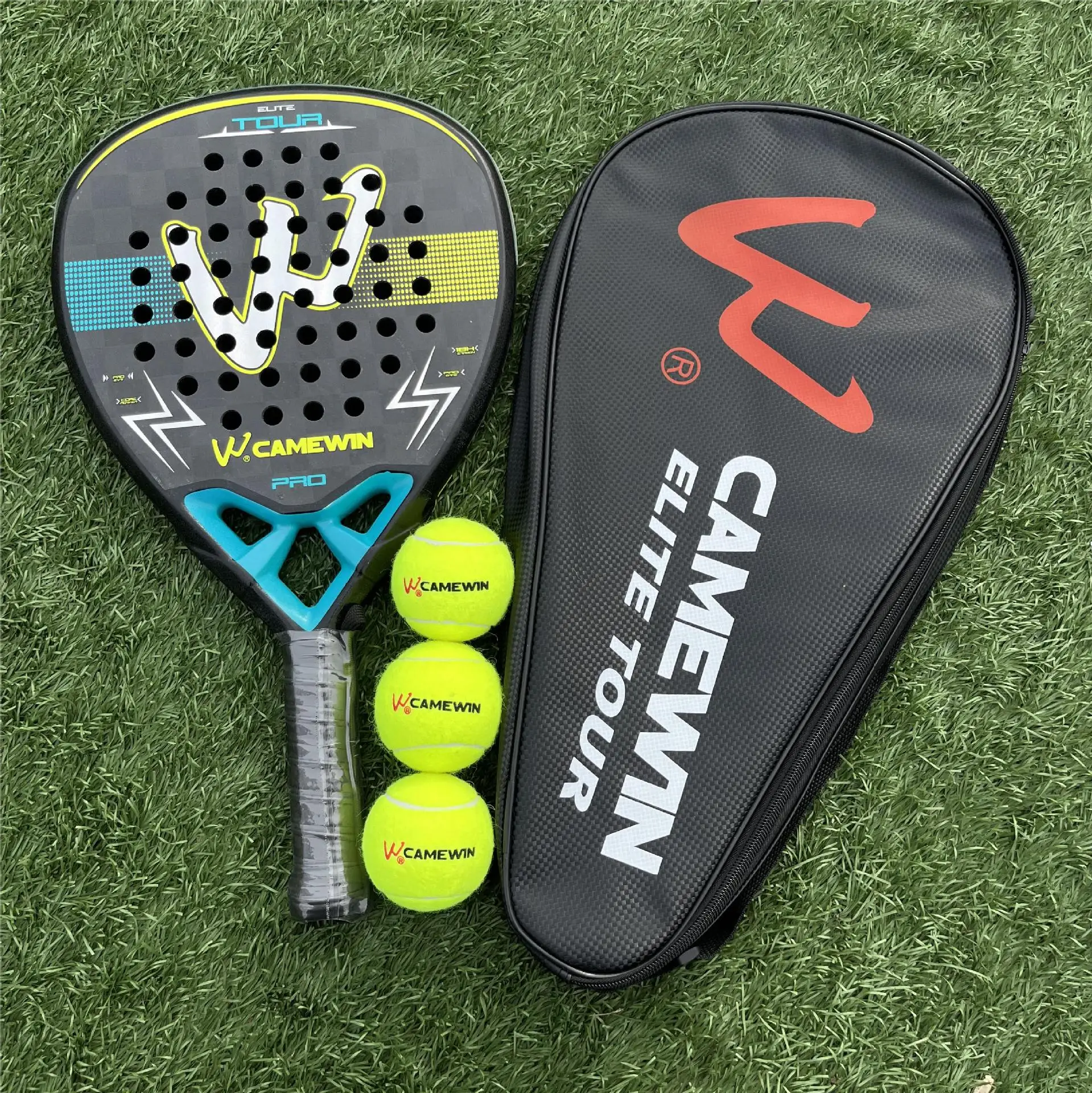 Padel Tennis Racket Powerful Carbon Tennis Paddle Racquet Bag Included